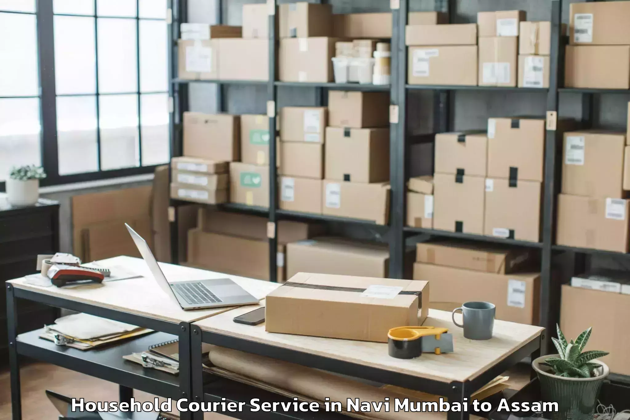 Trusted Navi Mumbai to Hojai Household Courier